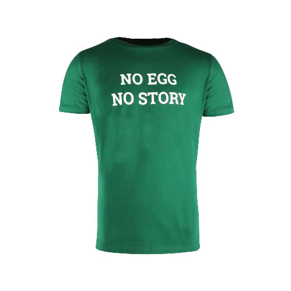 BIG GREEN EGG T-SHIRT NO EGG NO STORY - GREEN - L 