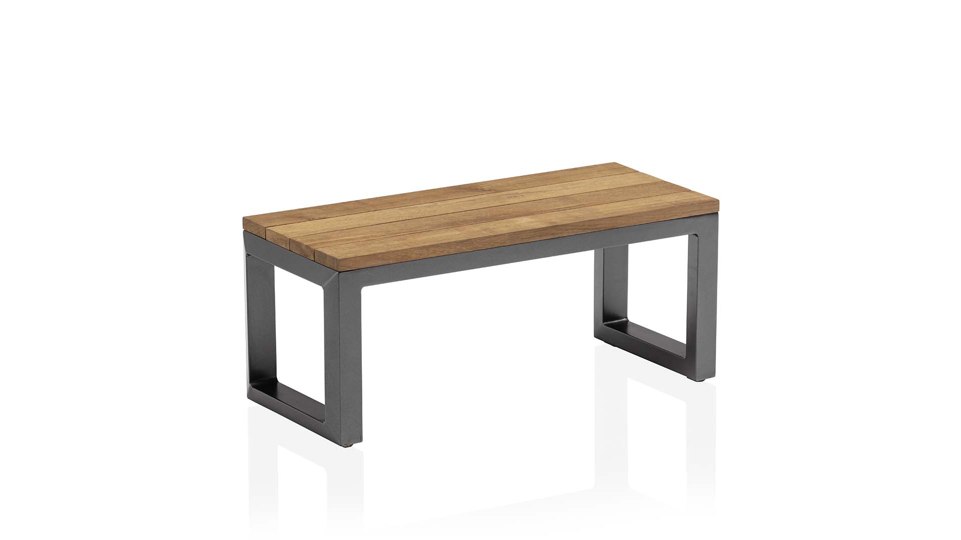 Kettler  OCEAN SKID Beistelltisch mit Teak FSC® 100% Platte, anthrazit