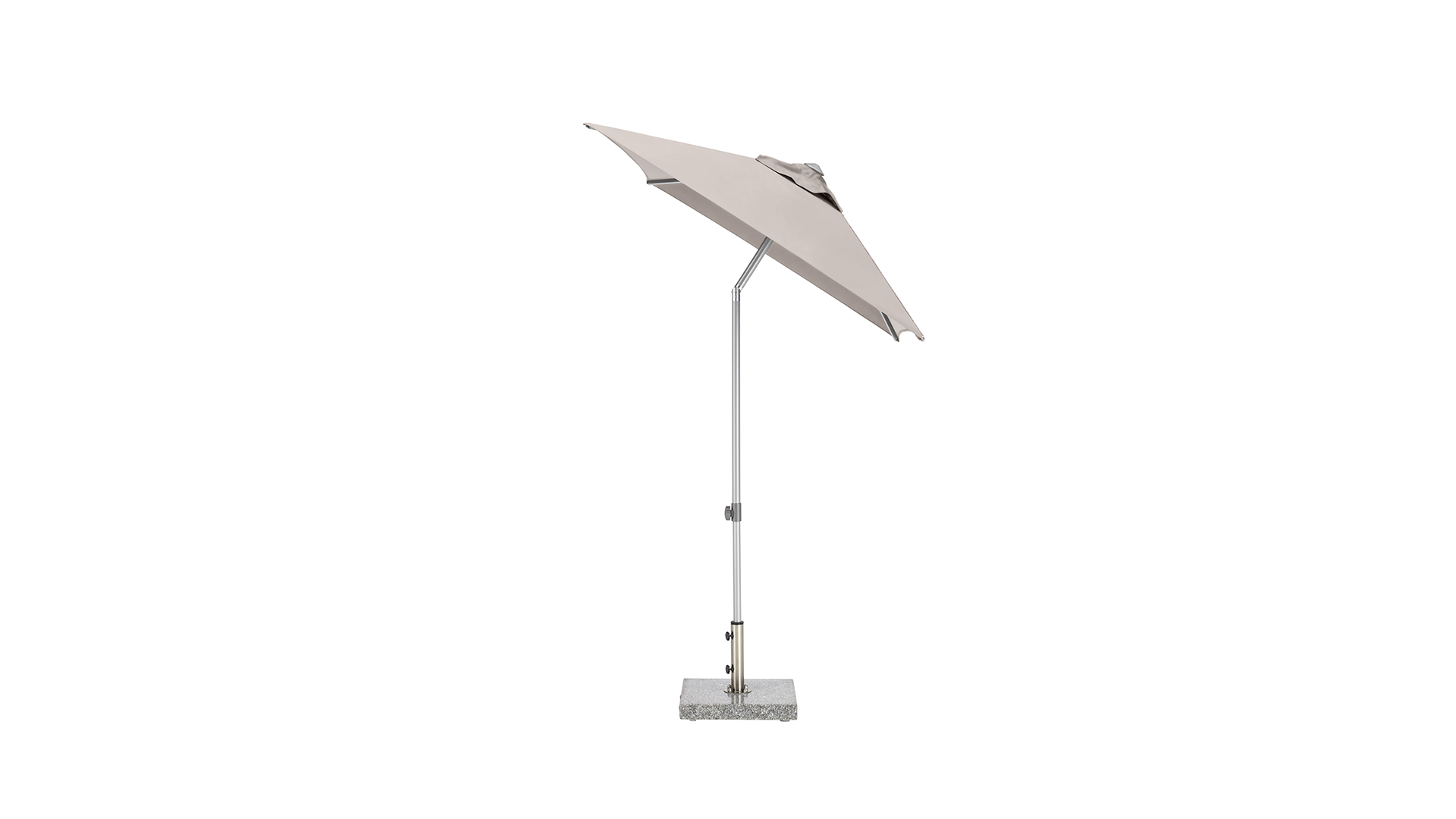 Kettler  EASY PUSH Schirm, 150x210 cm, UPF 50+, silber/taupe, Alumini